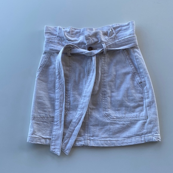 FREE PEOPLE Splendor in the Grass Oatmeal Skirt Tie Waist Size 0 - Picture 4 of 10